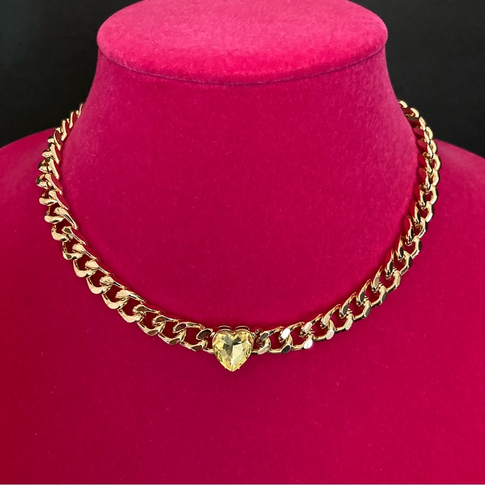 Necklaces Chain Link with Heart Pendent | Gold Tone | New no Tages